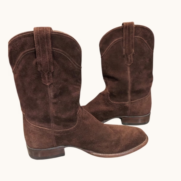 EUC Tecovas Brown Suede Men's Cowboy Boots - Picture 2 of 6